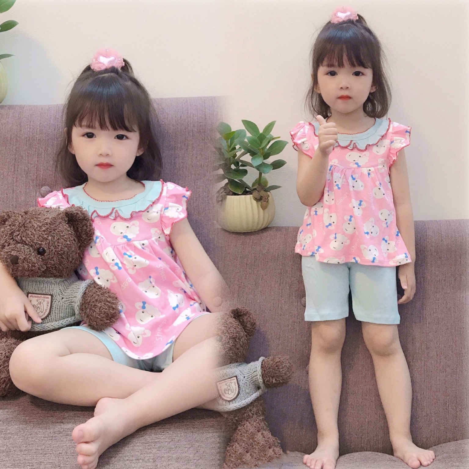[HCM]Set bộ bé gái - Bộ bánh bèo bé gái (size nhỡ)