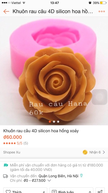 Combo 7 Khuôn Silicon Dụng Cụ Làm Thạch Rau Câu 4D