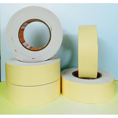 [HCM]Băng keo sốp hai mặt màu vàng 5cm
