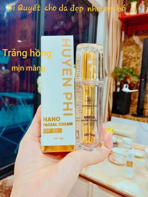 Kem face nano Huyền Phi- bí quyết dưỡng trắng căng bóng da