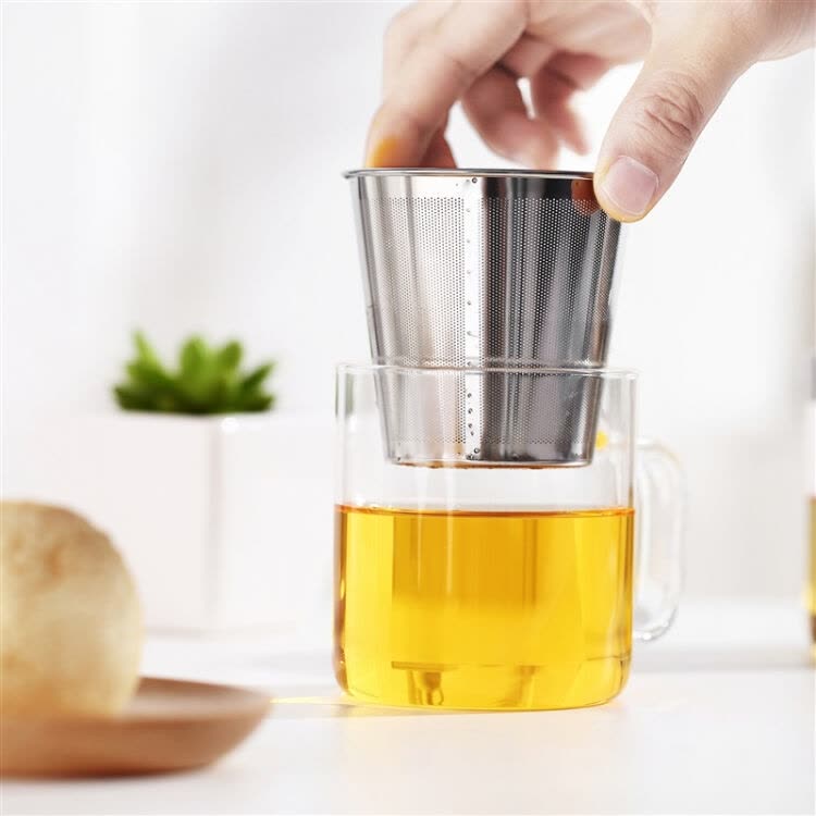 Glass tea cup with stainless filter Samadoyo S049B  - 350ml/ 500ml