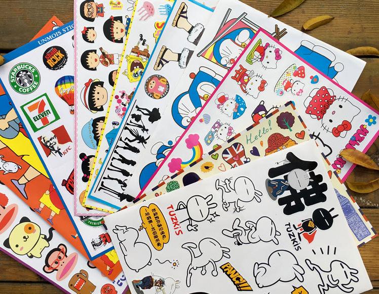 Tấm sticker dán chủ đề NARUTO ( kích thước 27cm x 37cm )
