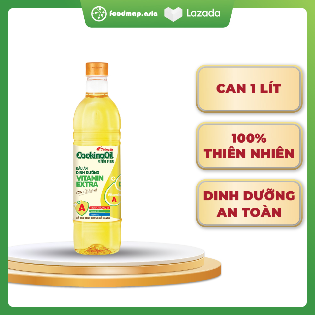 Dầu ăn cooking oil nutri plus tường an - can 1 lít