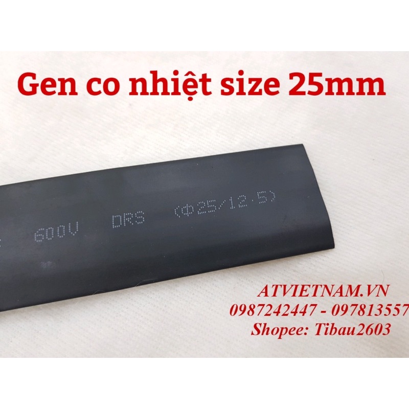 Co nhiệt bọc relay 25mm (1 mét) - dây co nhiệt