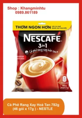 Cà phê rang xay hoà tan Nescafe 3in1 bịch 782g (46 gói*17g) - Nestle