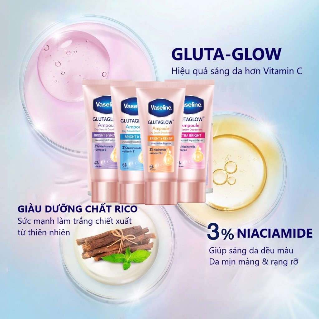 Vaseline Dry Serum GlutaGlow Ampoule Deodorant 45ml