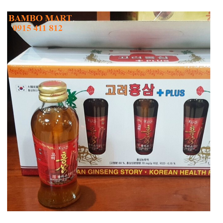 NƯỚC HỒNG SÂM CỦ HÀN QUỐC KGS 10 CHAI