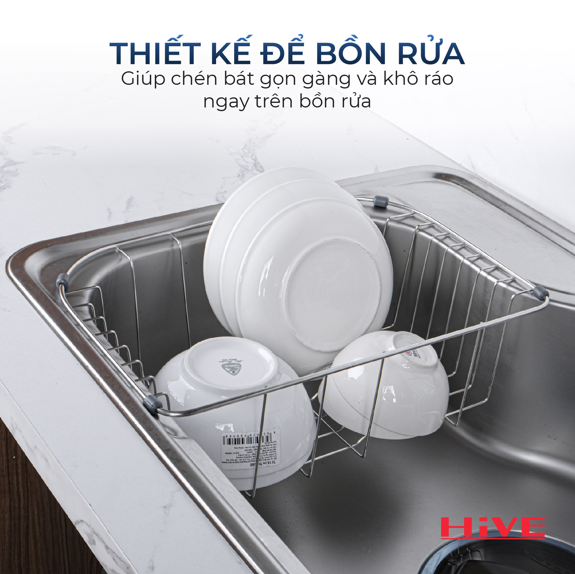 Set Rổ DS 850 Inox HiVE Cao Cấp