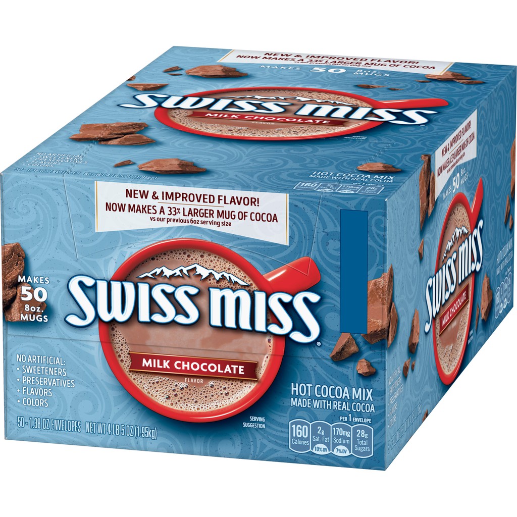 Bột Cacao Swiss Miss 1.95 kg (50 gói)