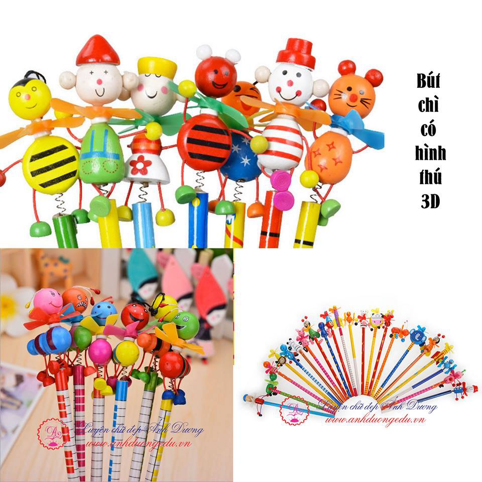 Bút chì có đồ chơi 3D lúc lắc