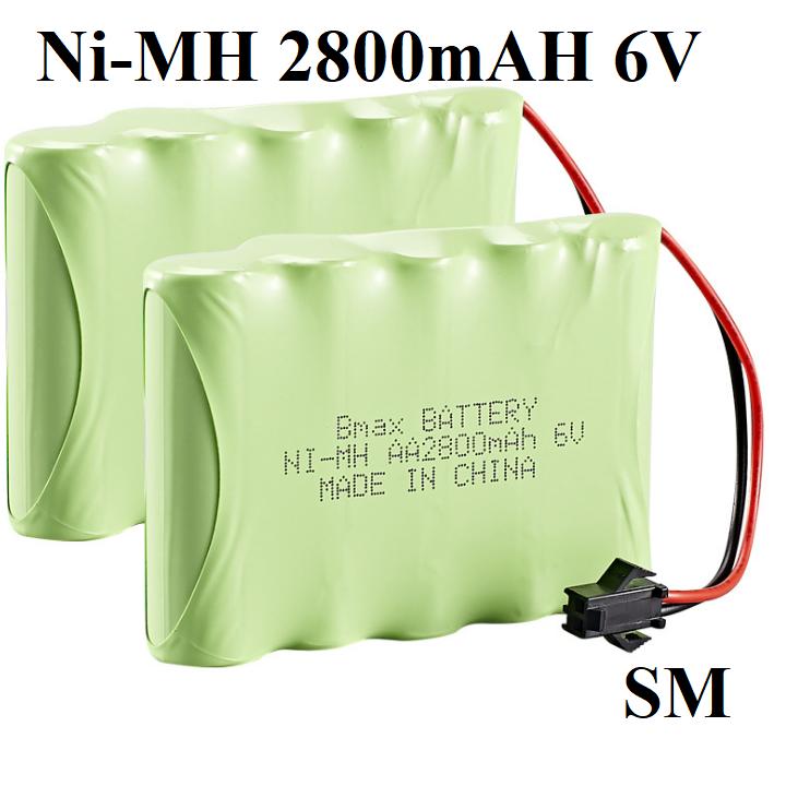 Pin xe mô hình 6v 2800mah cổng nối SM