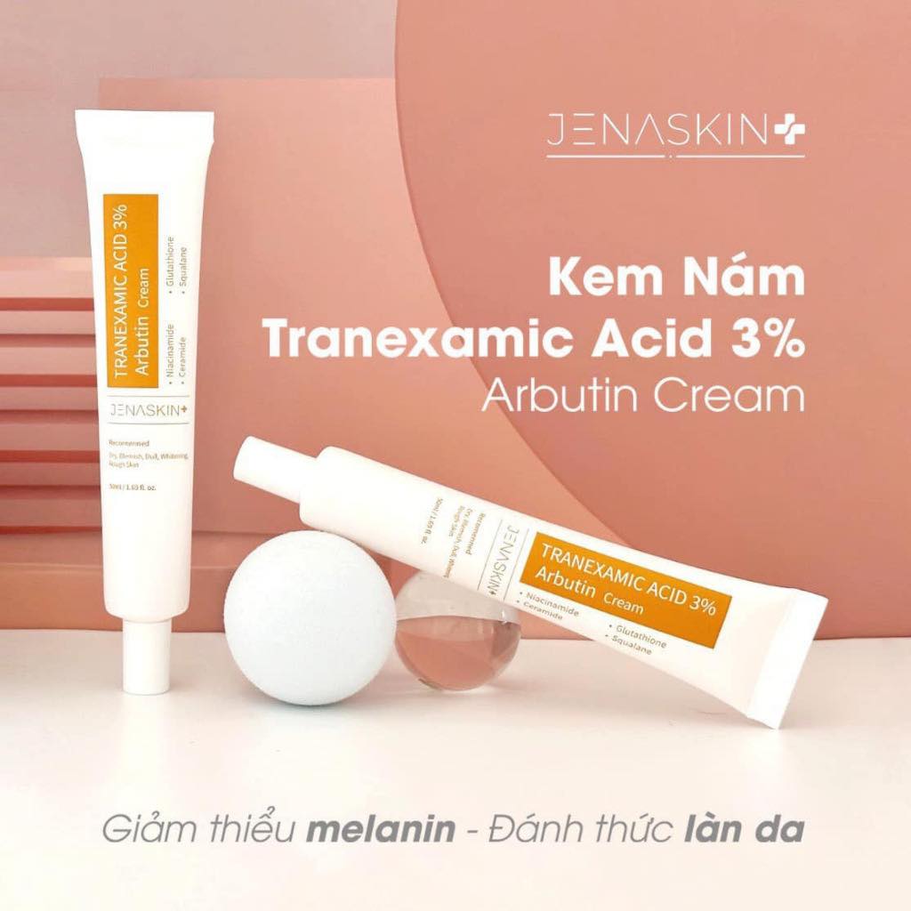 Kem Nám Dưỡng Trắng Jenaskin Tranexamic 3% Nám 50ml - Kem nám dưỡng trắng da, mờ nám, tàn nhang, tái tạo phục hồi da