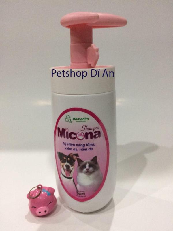 Sữa tắm đặc trị viêm nang lông, viêm da, nấm da cho chó & mèo Micona Vemedim - chai 200ml