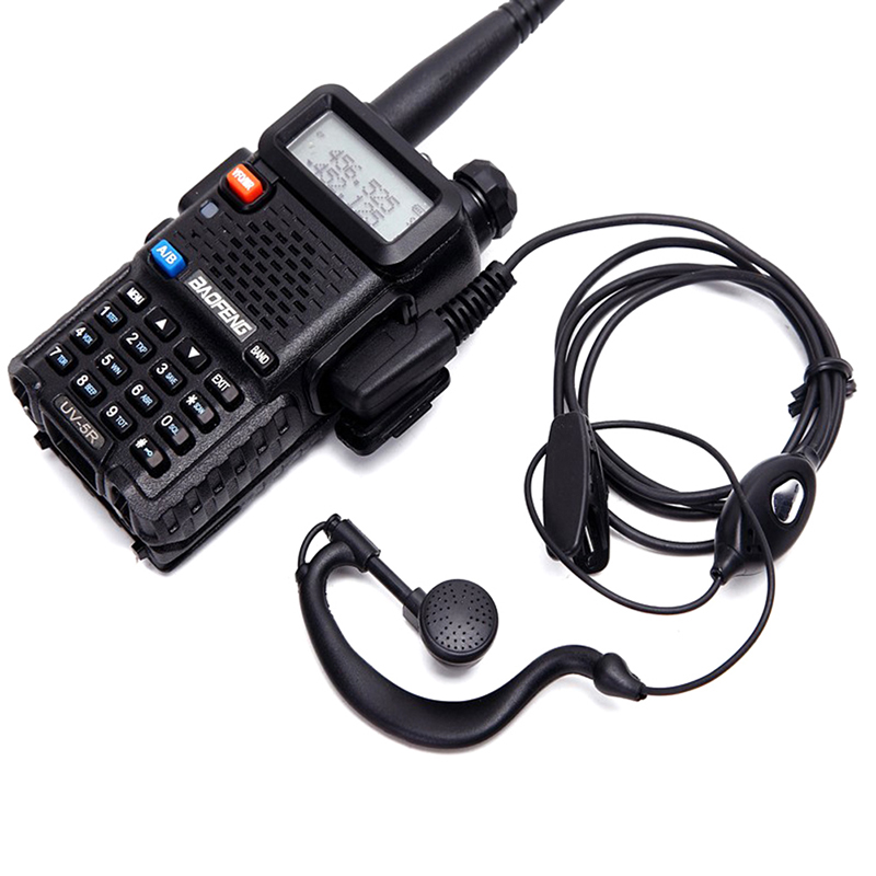 Deng tai nghe bộ đàm 2 pin tai nghe radio có dây hai chiều tai nghe dành cho bf-888s baofeng uv5r bộ đàm 992 tai nghe