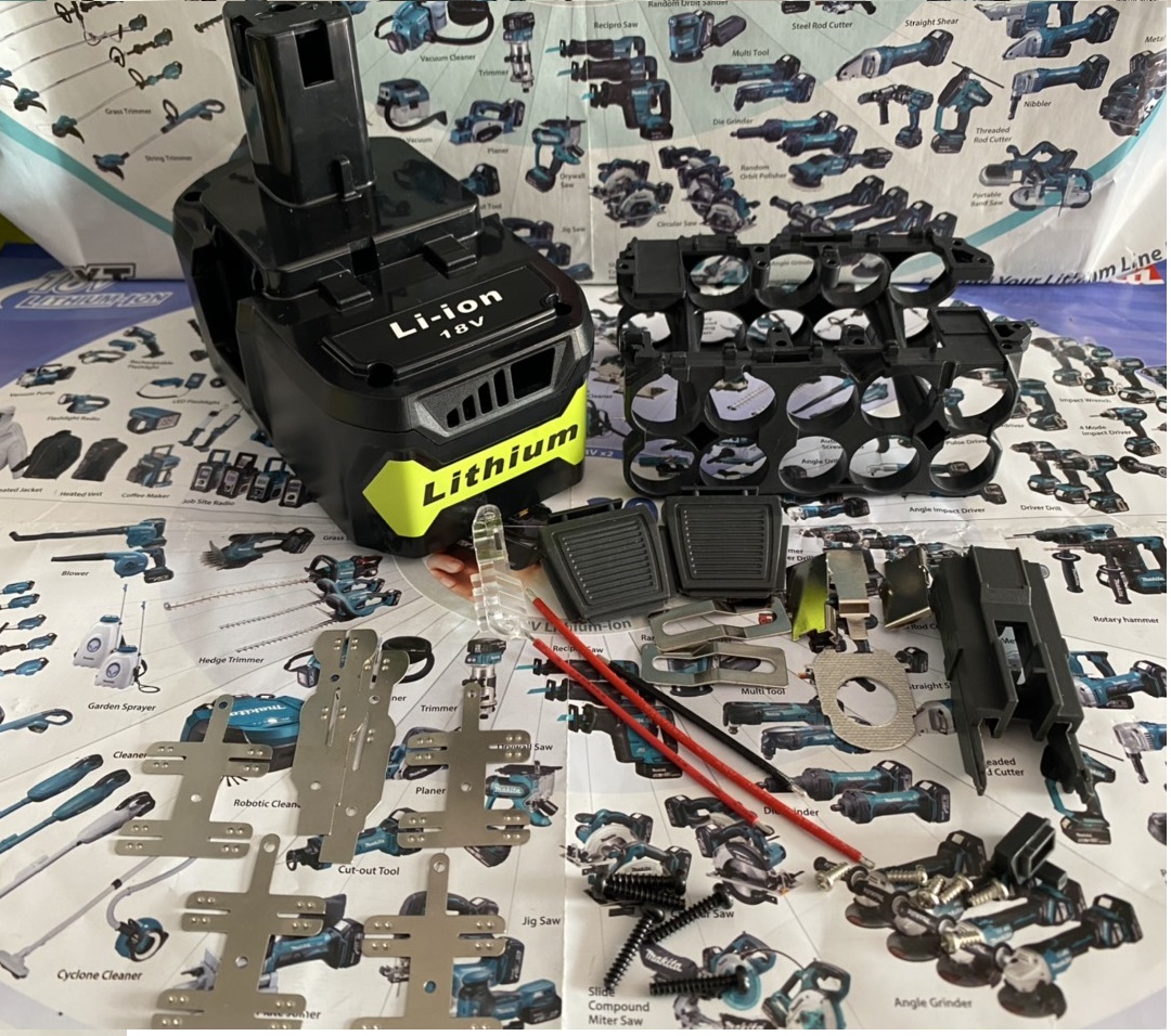 Vỏ mạch cao cấp ryobi 18v6a 5s-2p, mạch nhận sạc zin.