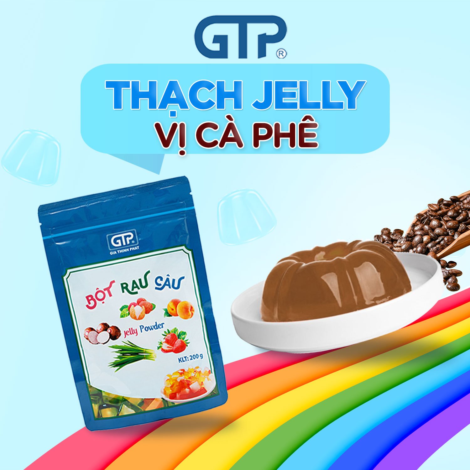 Bột Rau Câu Cà Phê GTP (200g/gói)