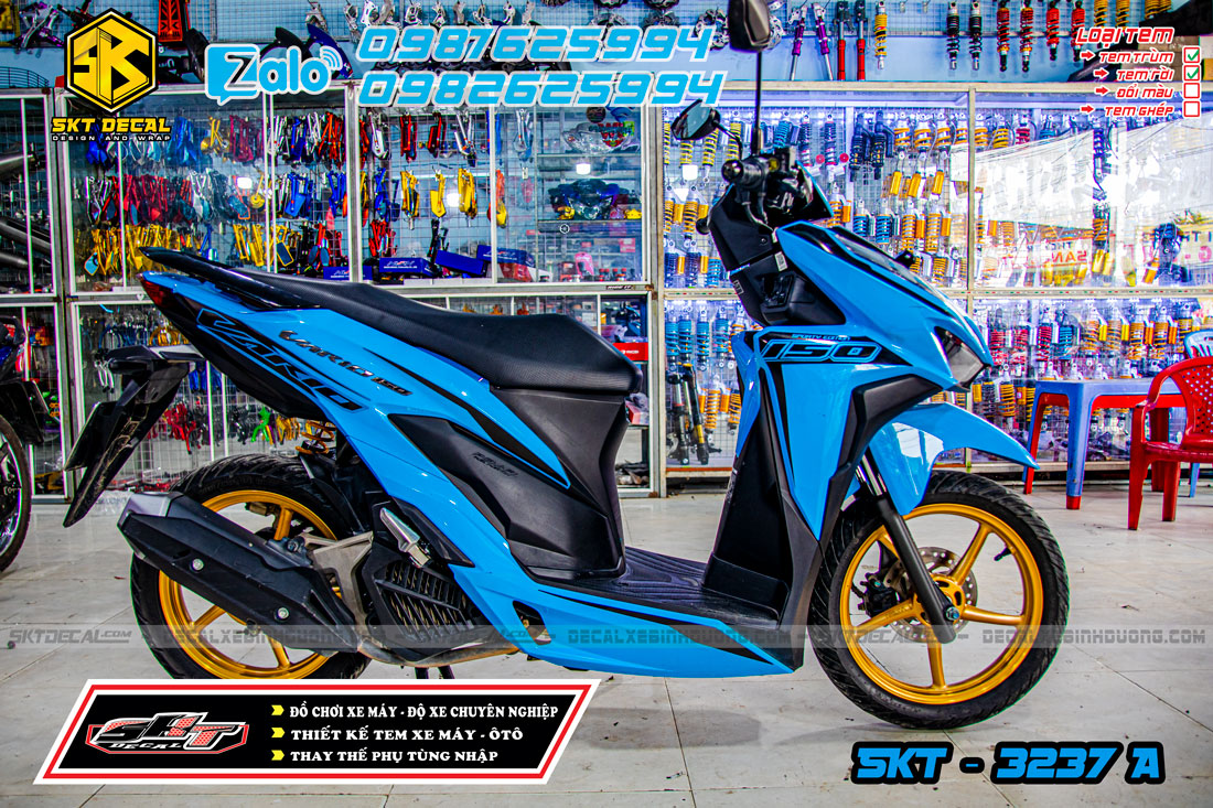 tem rời vario xanh đen