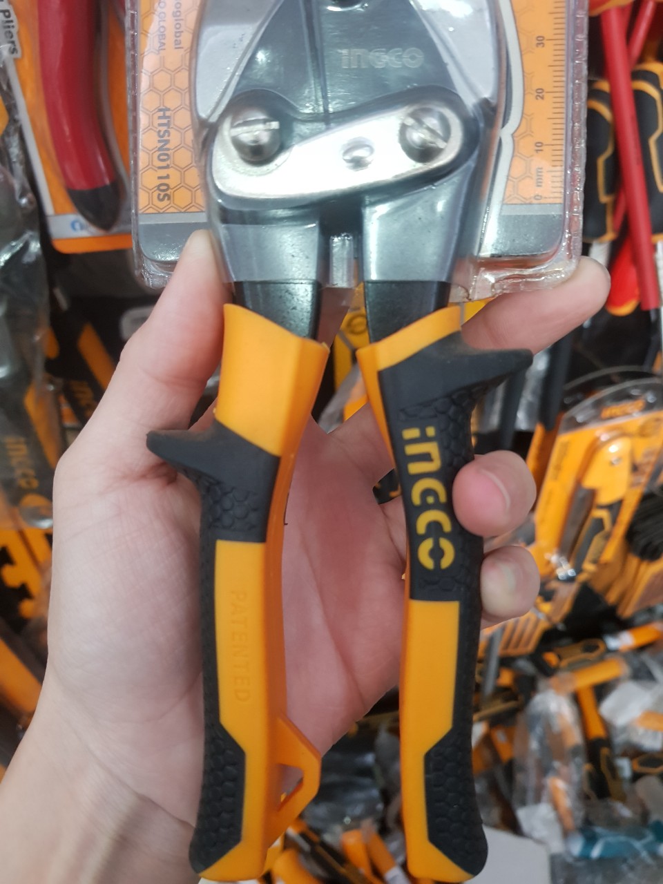Kéo cắt tole (cắt thẳng) Ingco HTSN0110S