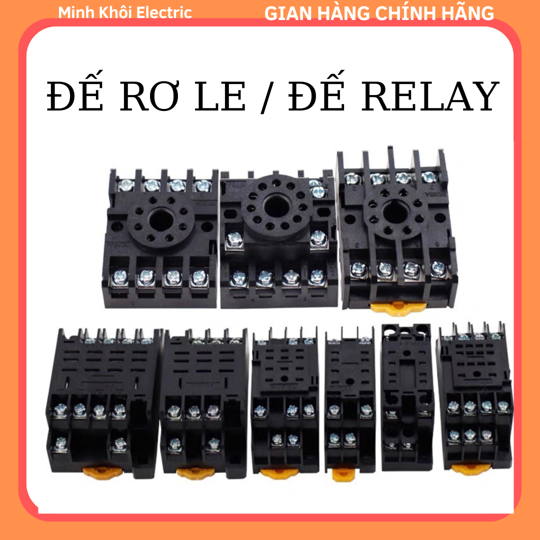 Đế rơ le timer thời gian, đế relay trung gian socket relay,, đế rơle
