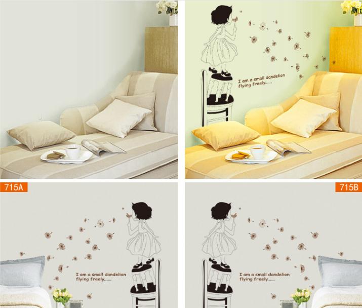 Decal trang trí Cô Gái Thôi Hoa Bồ Công Anh