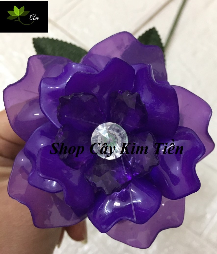 Nguyên liệu làm hoa hồng pha lê đá( combo 10 bông )
