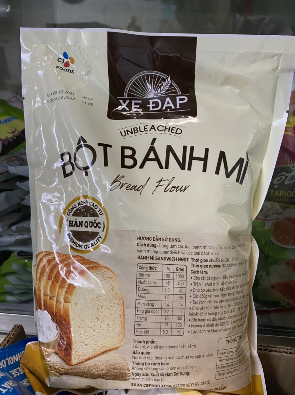 BỘT BÁNH MÌ SỐ 13 XE ĐẠP 1kg