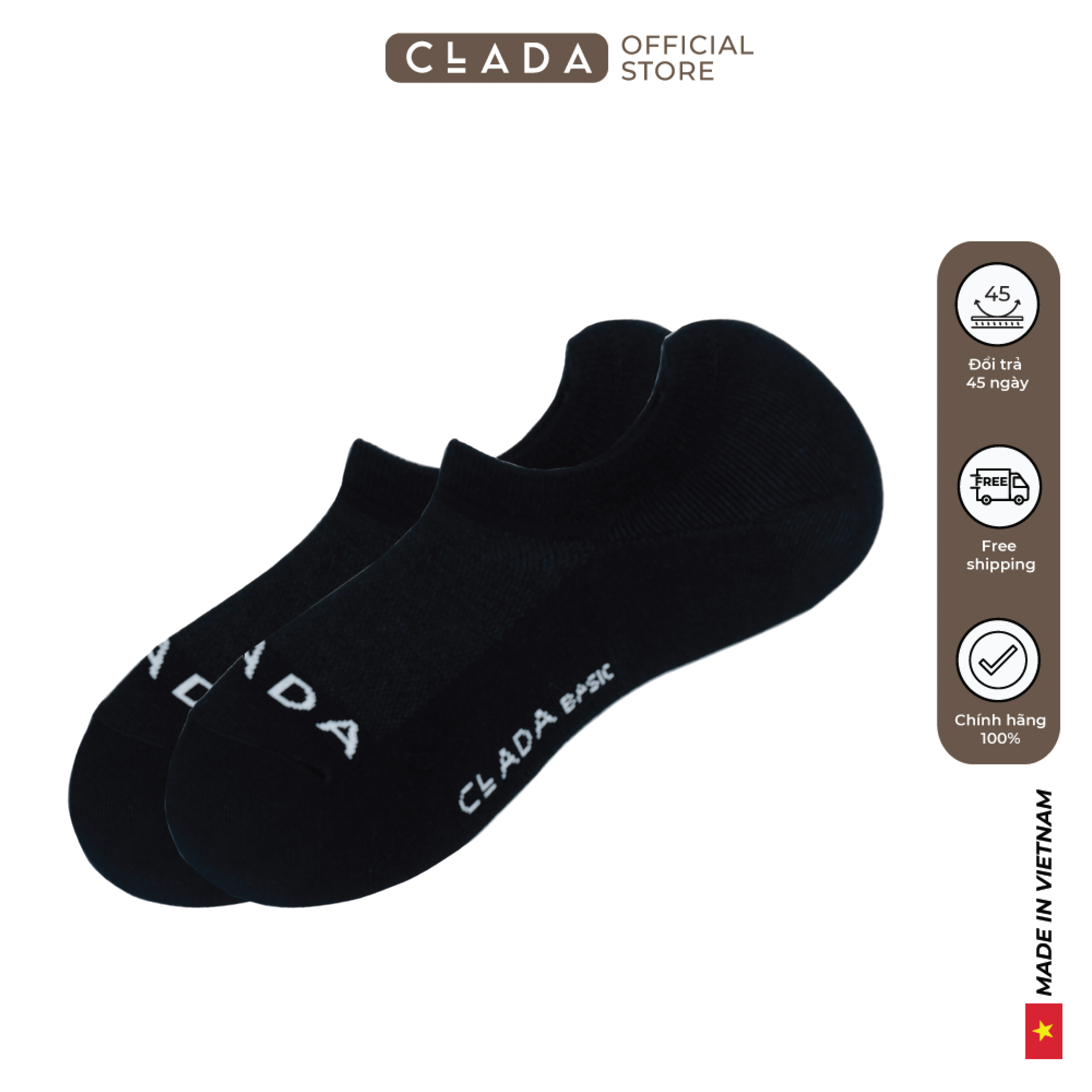 Tất lười COTTON SỢI TRE nam nữ basic chính hãng CLADA