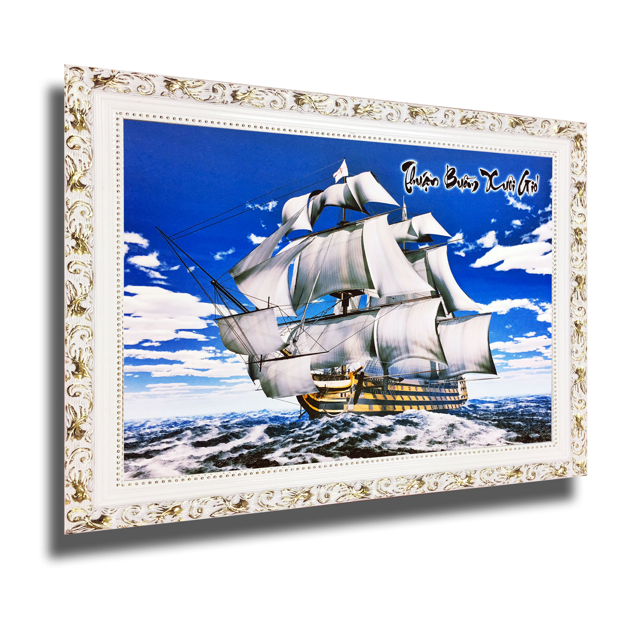 Tranh treo tường - Thuận Buồm Xuôi Gió 39 - Tranh Minh Hiền (KHUNG GỖ - 40 x 50cm)