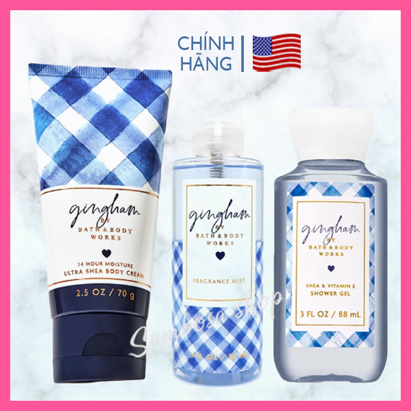 [Travel-Size chính hãng Mỹ] Xịt thơm body Gingham Mini 88ml - Bath & Body Works
