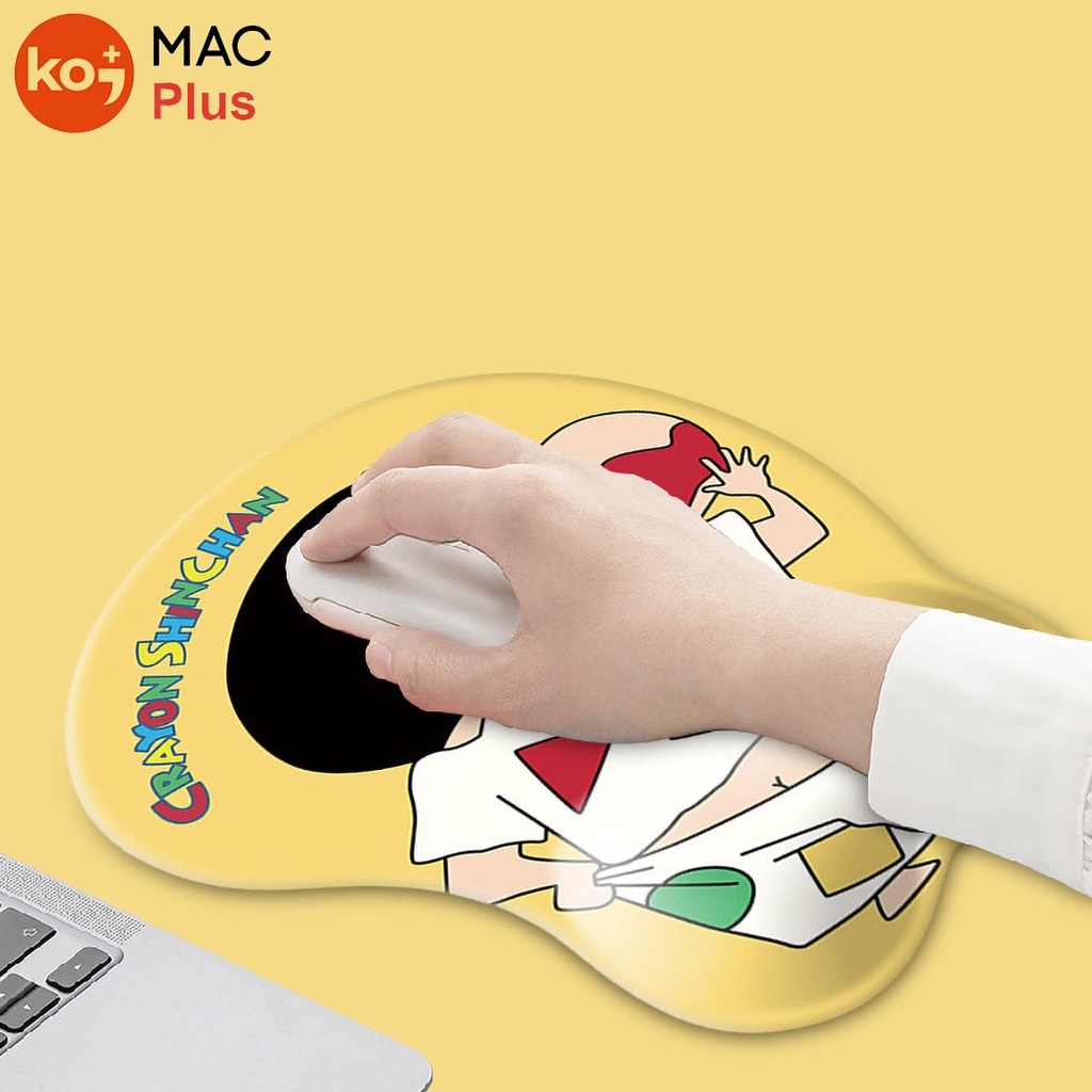Bộ Lót Chuột Kê Tay Gõ Phím Crayon Shin Chan (Lót Chuột Cậu Bé Bút Chì, Cu Shin, Đệm Tay Silicon, Công Thái Học )