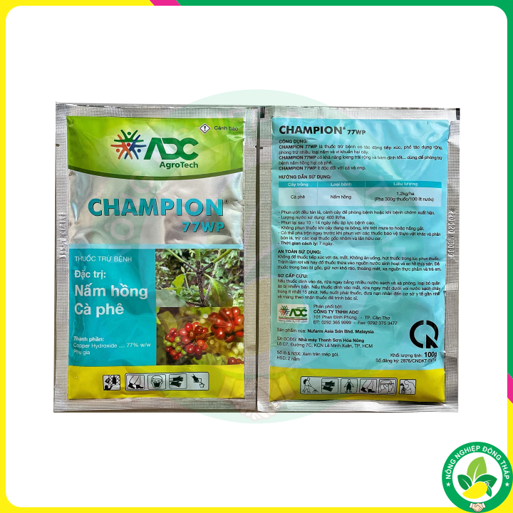 CHAMPION 77WP – Trừ Nấm hồng Cà phê