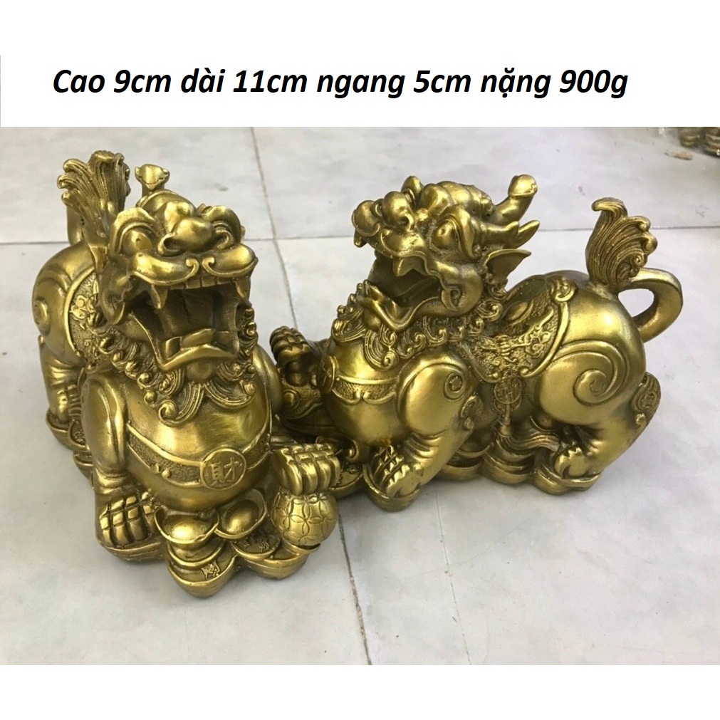 Cặp tỳ hưu như ý bằng đồng