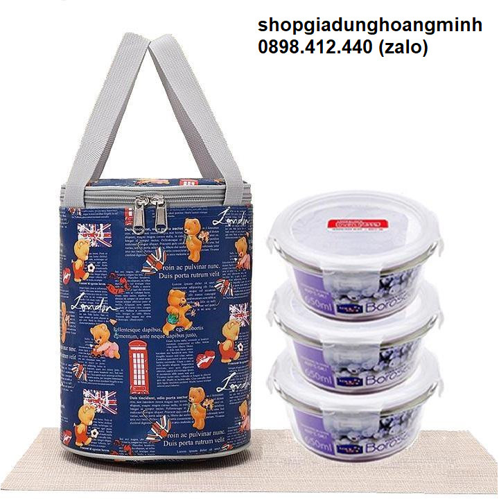 [HCM]hộp đựng cơm thủy tinh lock&lock - hộp đựng cơm