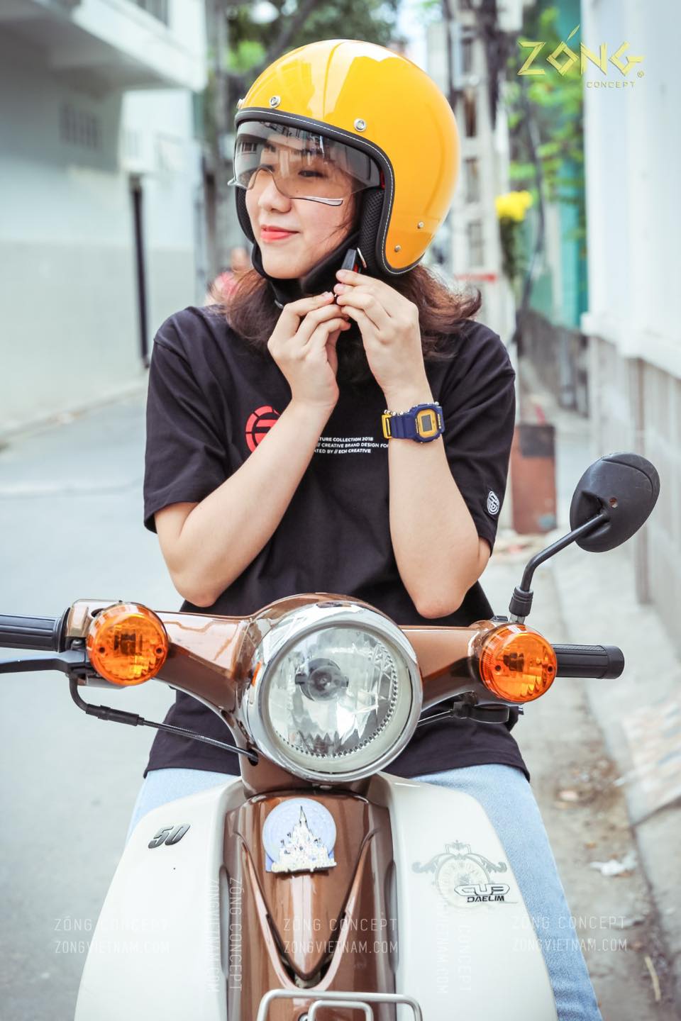Mũ Bảo Hiểm 3/4 Sunda 388 Kính Âm