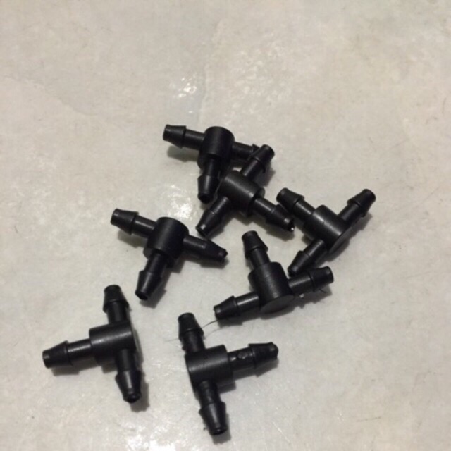 30 cái Tê chia ống 6mm, ống 7mm ( đường kính trong ống 4mm - 5mm , đường kính ngoài 6mm - 8mm )