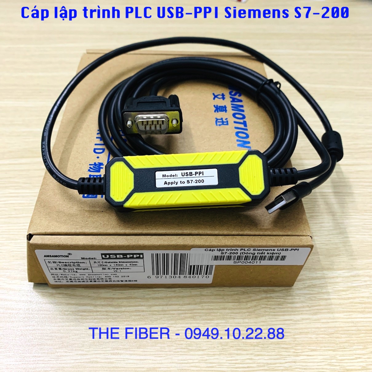 Cáp lập trình PLC USB-PPI Siemens S7-200