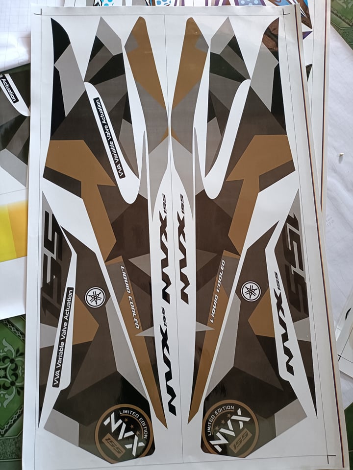 Tem rời NVX camo,decal 3 lớp