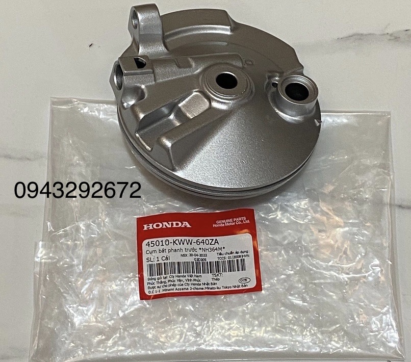 Bát Phanh Trước Wave S110, Rsx110 Honda (45010KWW640ZA)