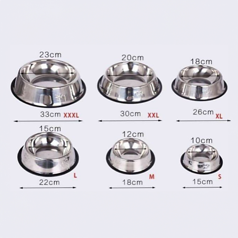 [HOÀN TIỀN 10%]Bát inox chống trượt cho chó mèo Full Size - CutePets