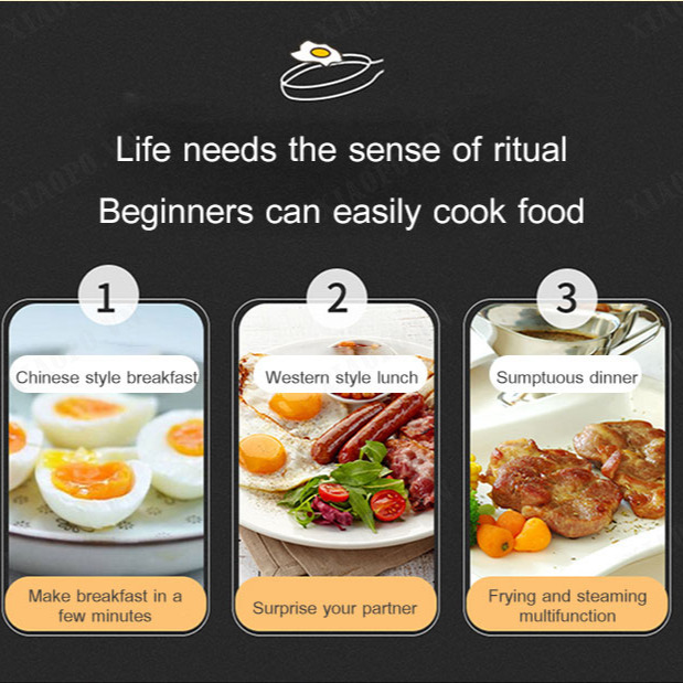 Compact Electric Egg Cooker for Steaming Boiling and Frying  Ideal for Breakfast