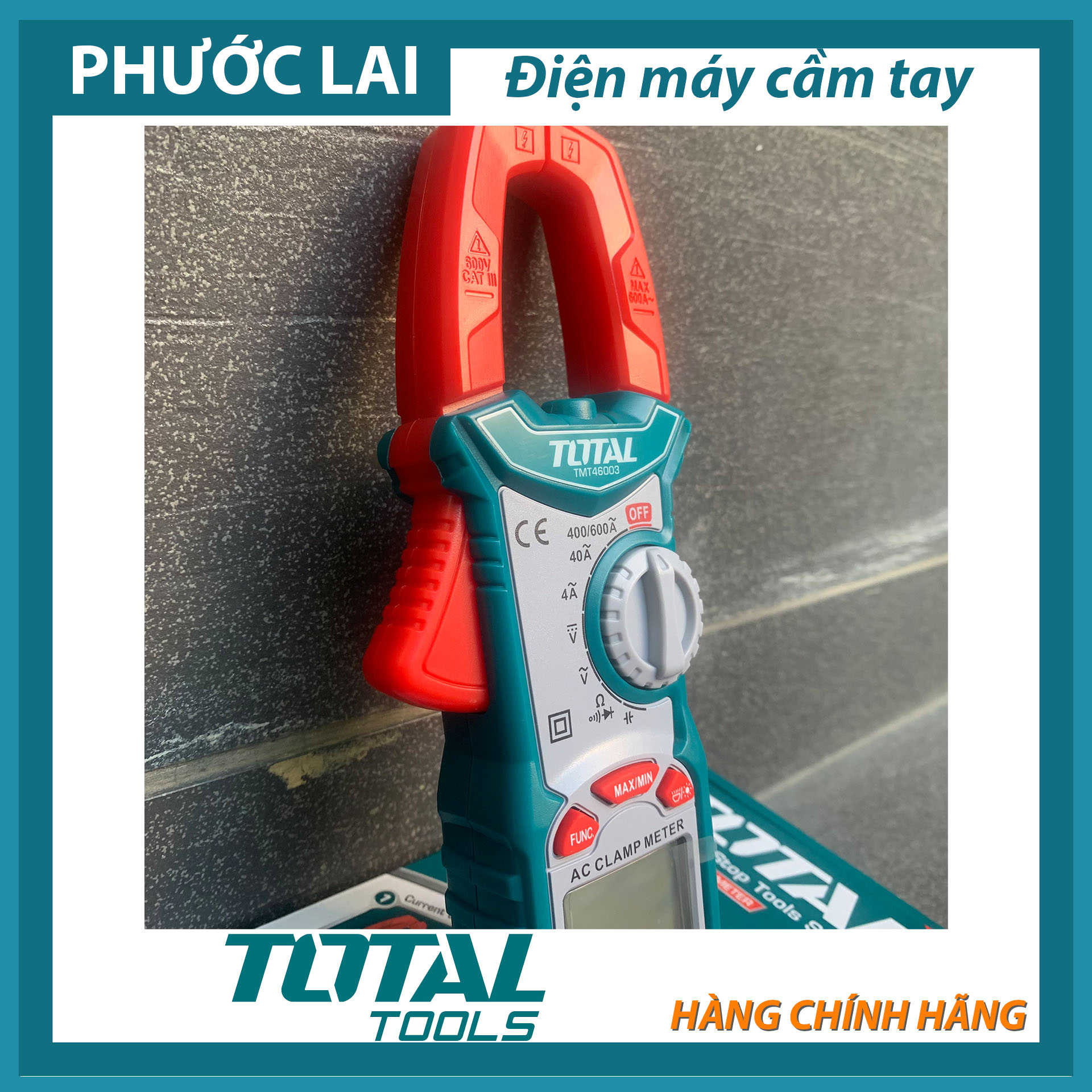Kềm đo AC kỹ thuật số (nâng cấp từ mã TMT46002) TOTAL TMT46003