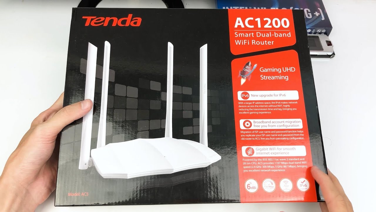 [HCM]Router băng tầng kép chuẩn AC1200 Tenda AC5v3