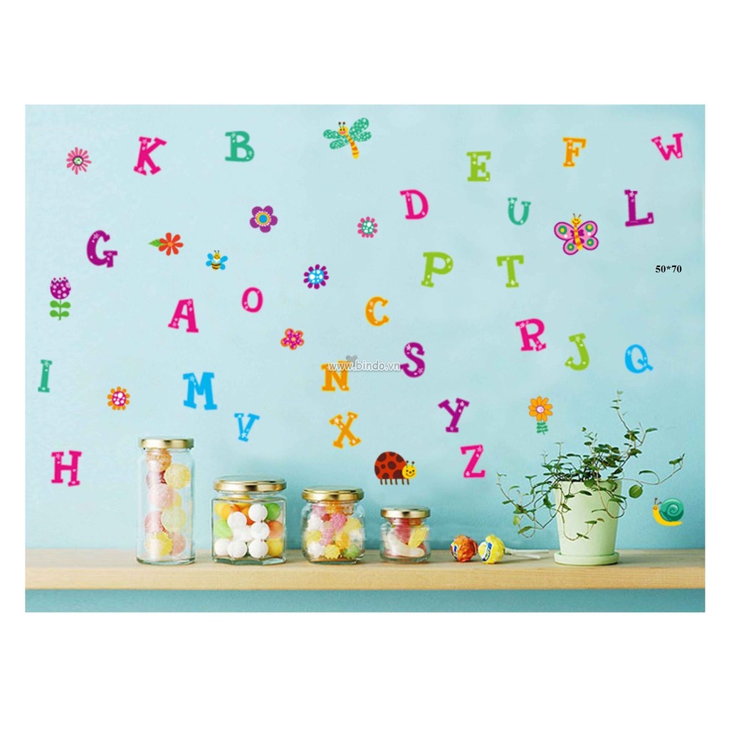 Decal dán tường chữ cái ( 15m2)