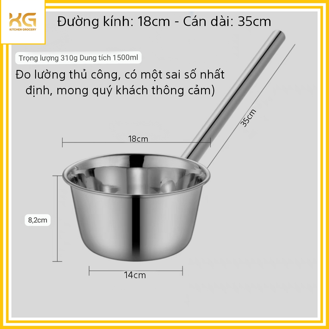 Gáo Múc Nước Lèo Inox Cán Dài 35cm | Lazada.vn