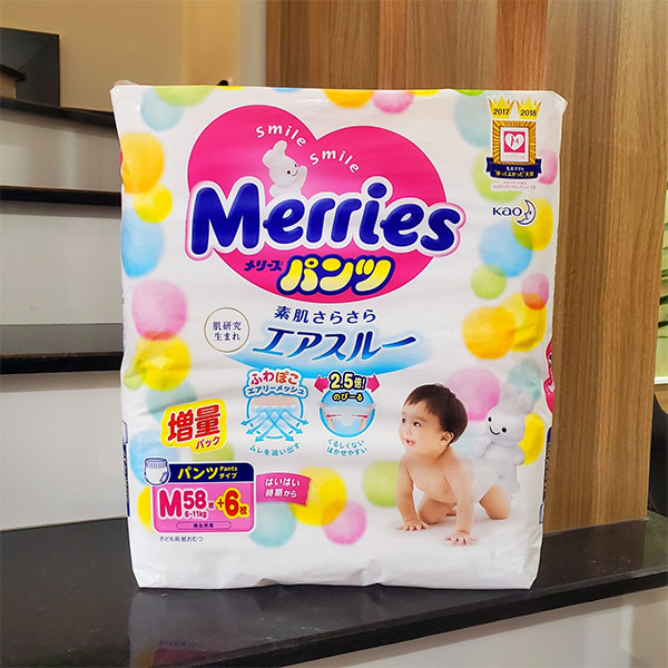 BỈM MERRIES DÁN SIZE M (TÚI)