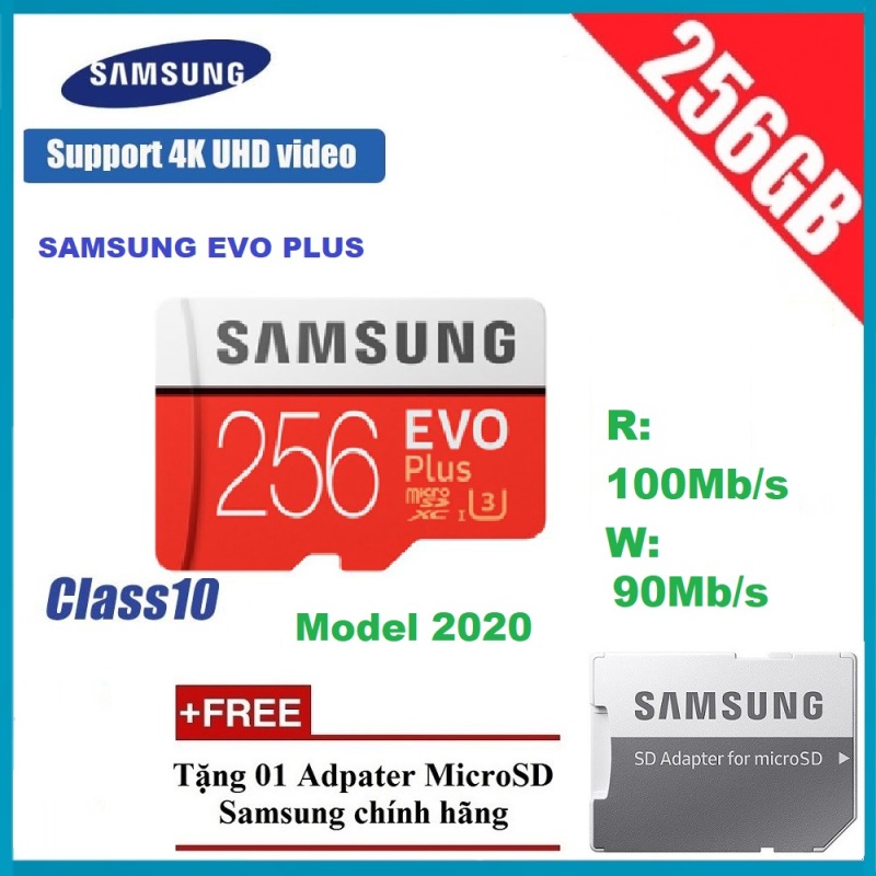 Thẻ nhớ micro Samsung Evo Plus 256GB mẫu mới