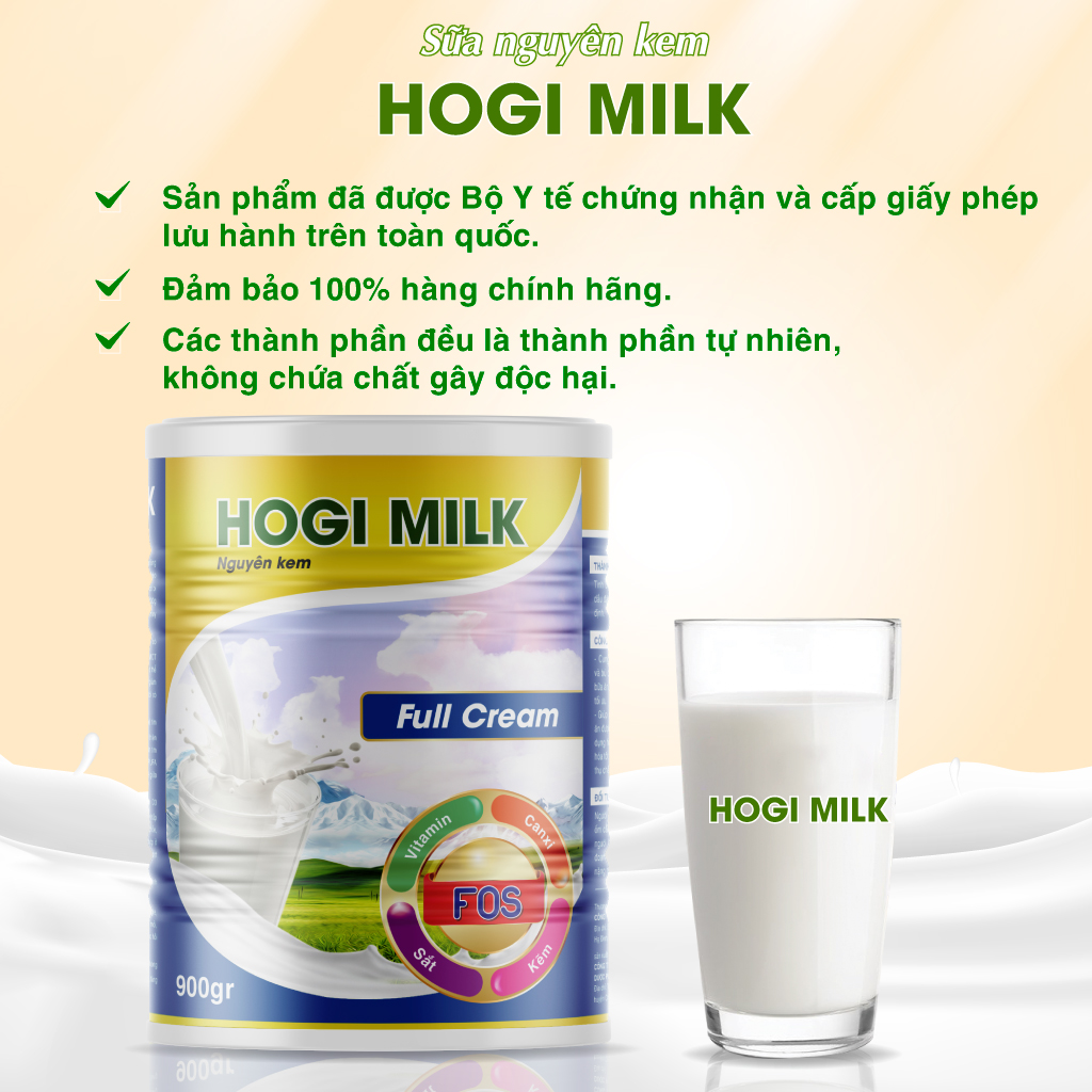 Sữa bột nguyên kem tăng cân Hogi