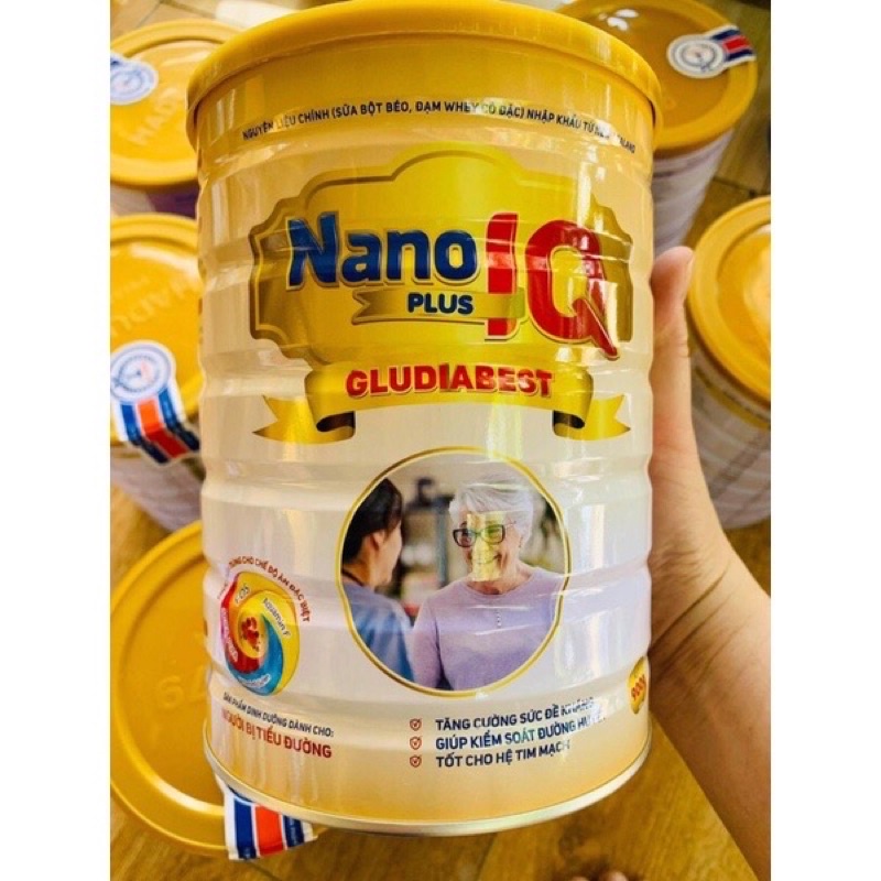 Sữa NaNoIQ Plus Gludiabets dành cho người tiểu đường hàng kèm quà tặng