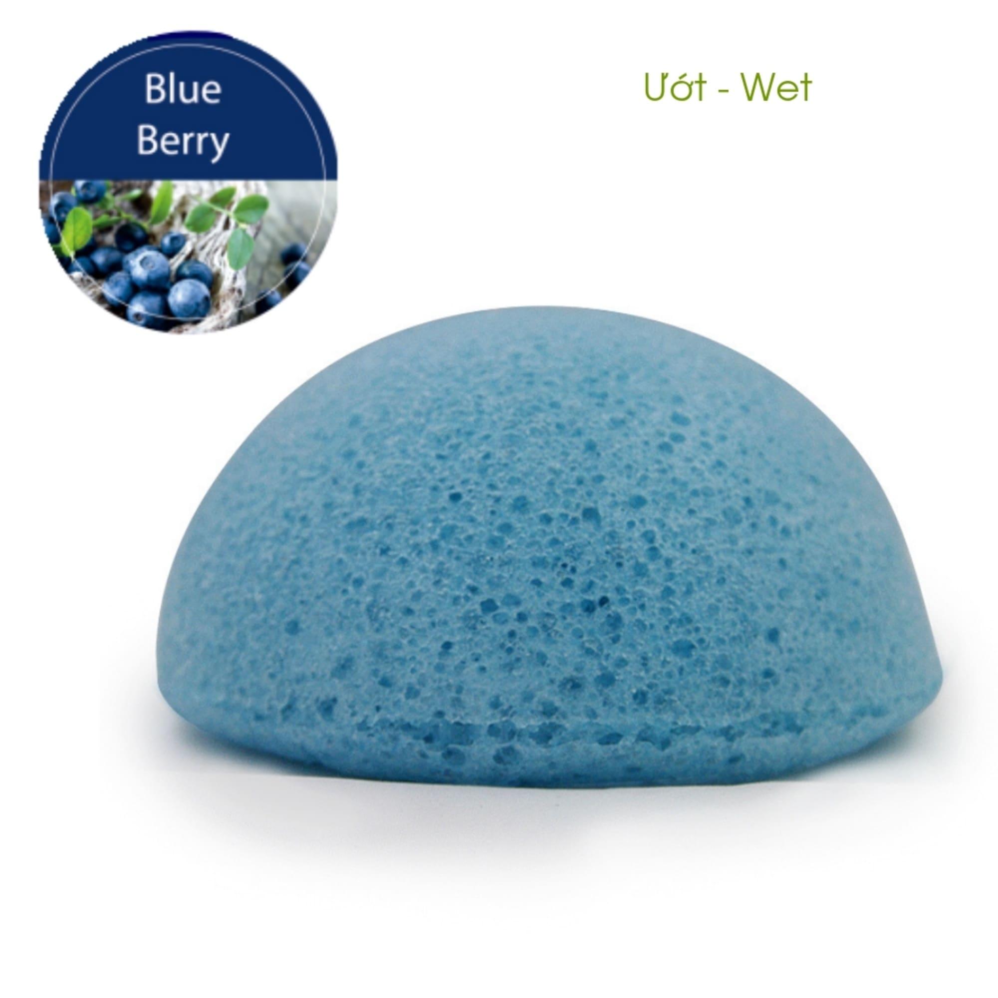 Konjac facial puff sponge Blueberry