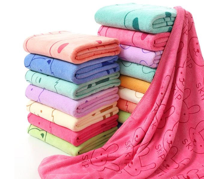 Khăn tắm 50x100cm cao cấp có họa tiết 100% sợi Microfiber mềm mịn, hút nước cực tốt, không đỗ lông, không ra màu
